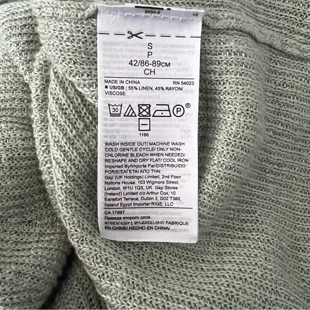 NEW Banana Republic Linen Blend Ribbed Knit V-Neck Casual Tunic Sweater SZ S - Picture 8 of 9